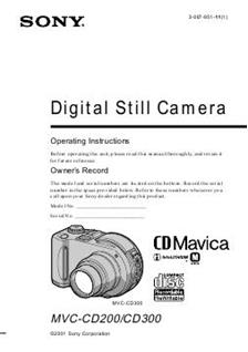 Sony MVC CD 300 manual. Camera Instructions.